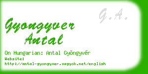 gyongyver antal business card