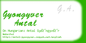 gyongyver antal business card